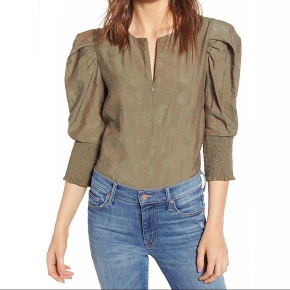 Rebecca Minkoff Geneva Puff Sleeve Blouse - Picture 1 of 16